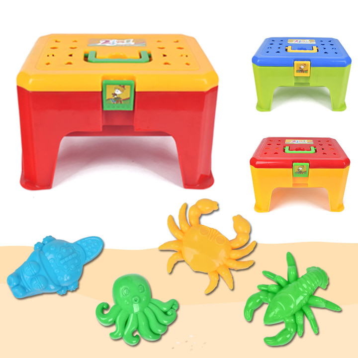 모래놀이도구 바닷가모래놀이 의자 찍기틀 삽 장난감 세트 놀이터 물놀이장