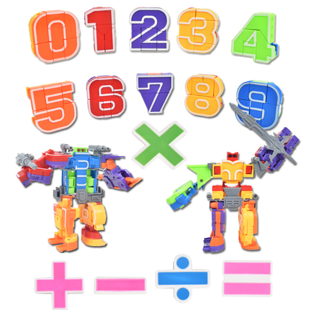 넘버봇 숫자 로봇 변신 합체 장난감 로봇이 2개