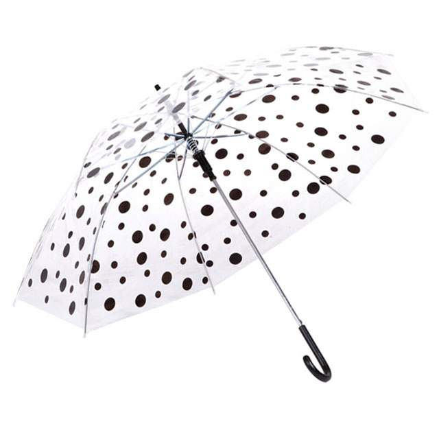 투명 우산 땡땡이 패턴 편의점 가벼운 비닐 2단 자동 장우산 장마 튼튼한 반자동 큰우산