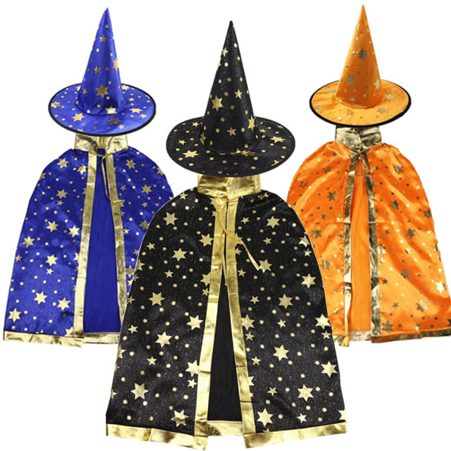 할로윈망토 마녀 망토 모자 세트 할로윈 데이 의상 코스튬 소품 옷 다이소 졸업 사진 컨셉