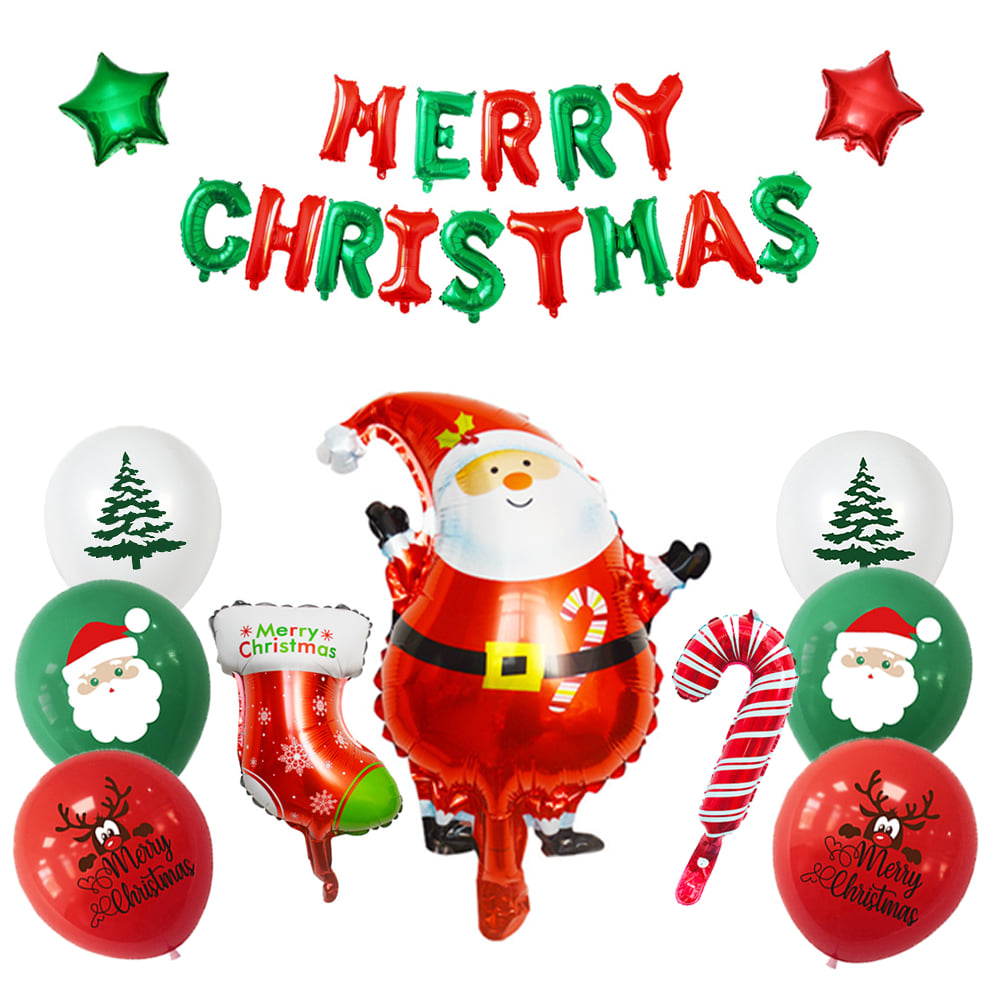모아 메리 크리스마스 가랜드 루돌프 눈사람 산타 풍선 트리 장식 갈란드 벽트리 다이소