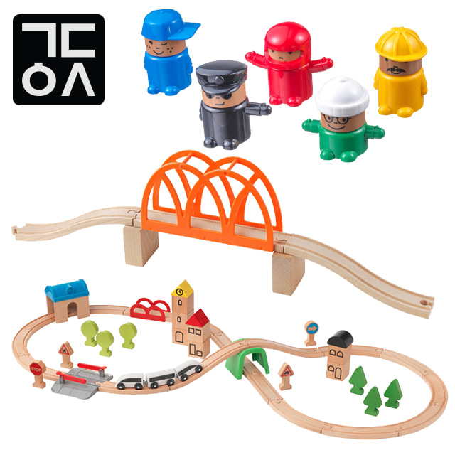 간단 기차 모형 이케아 릴라보 장난감 놀이 전동 우드 원목 레일 세트 화물 어린이 유아