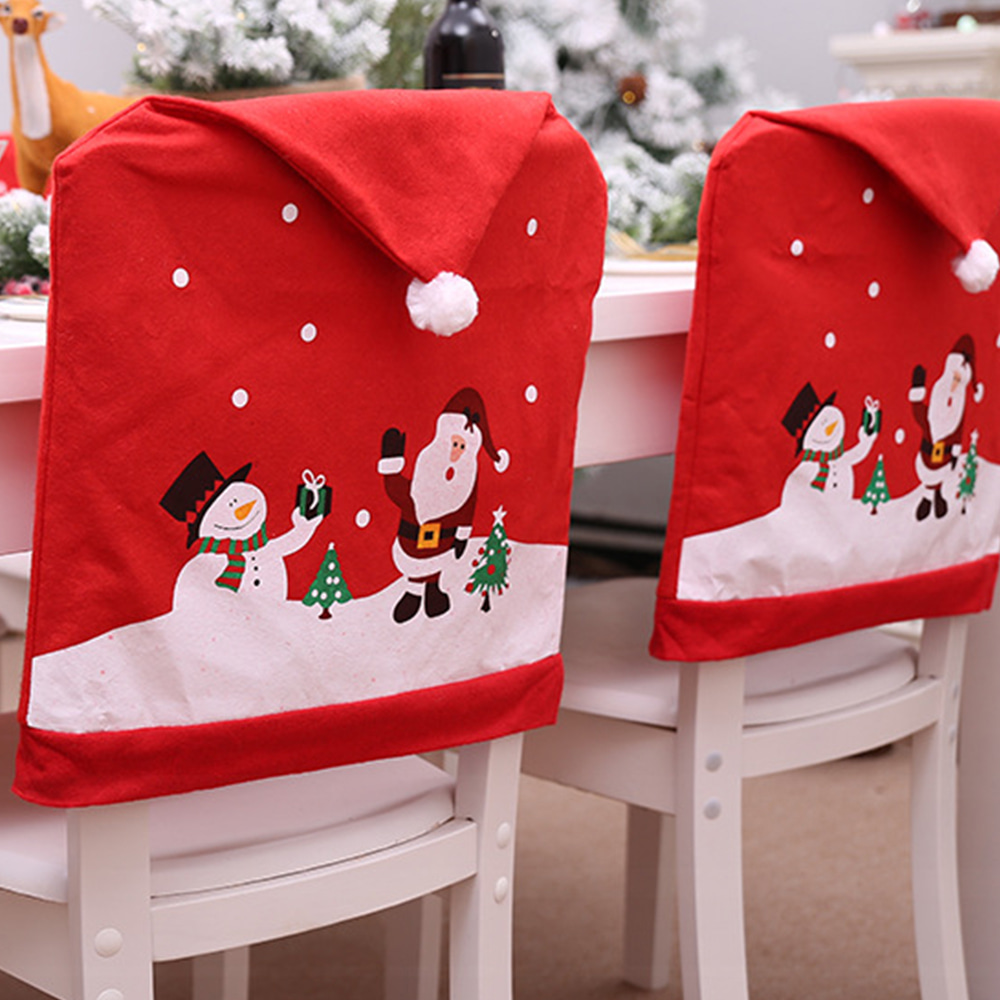 크리스마스장식 등받이 의자 커버 포토존 파티 산타 루돌프 파티용품