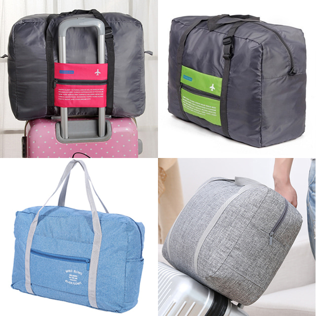캐리어 폴딩백 방수 여행가방 보스턴백 기내용 접이식 짐가방 결합 대용량 보조 가방 다이소