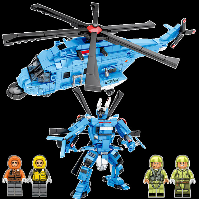 젠카 블럭 헬기 헬리콥터 1565 밀리터리 남아 변신로봇 어린이 계몽 조립 레고 호환
