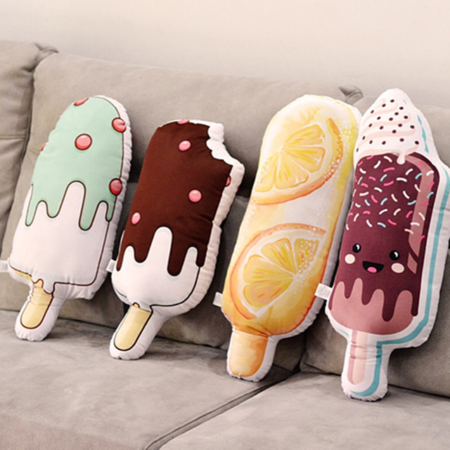 아이스크림 모양 쿠션 바닐라 아이스콘 캐릭터 인형 미용실 포토 사진 조세호 특이한 선물